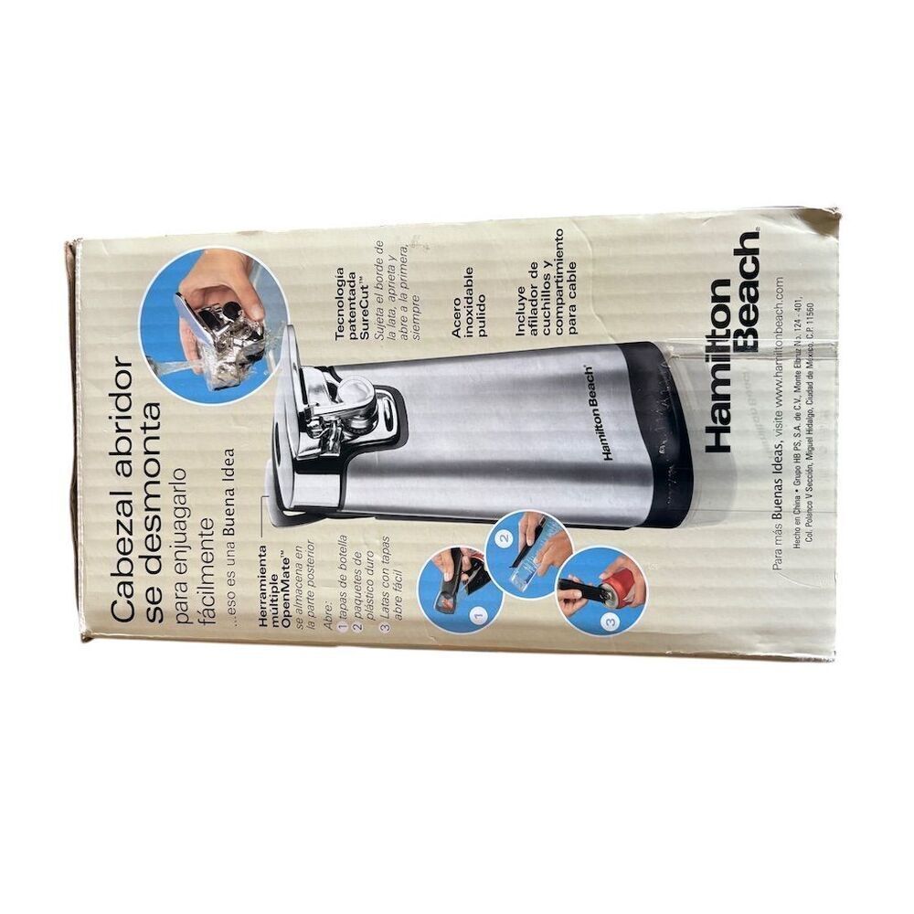 Hamilton Beach Extra Tall Electric Can Opener Stainless Steel